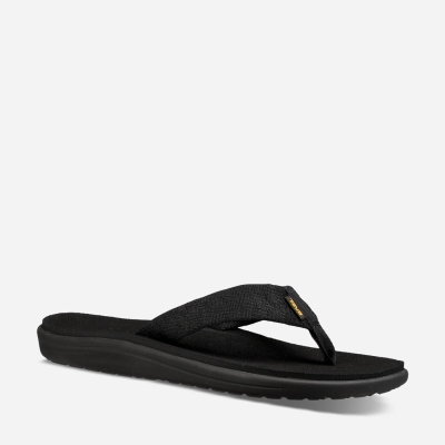 Teva Voya - Men's Teva Flip Flops - Dark Red Black | India (GCTX21496)